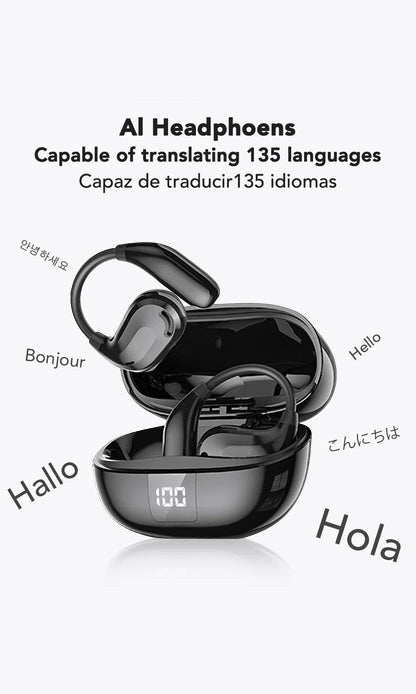 XT66PRO AI Translator Earbuds – 135+ Languages, Waterproof, 90H Battery, ASMR Headset