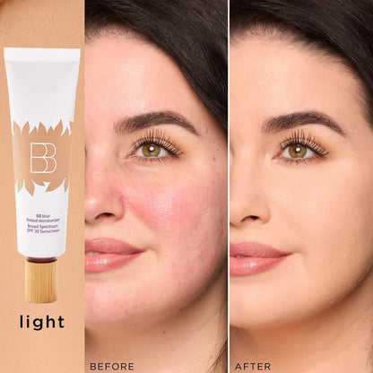 blur tinted moisturizer with blush free SPF 30 - instantly brightens, hydrates & smooths your skin.