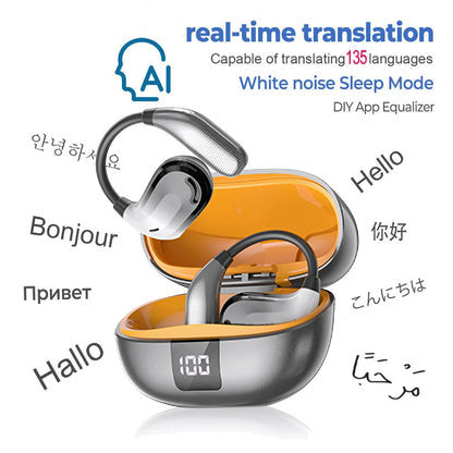XT66PRO AI Translator Earbuds – 135+ Languages, Waterproof, 90H Battery, ASMR Headset