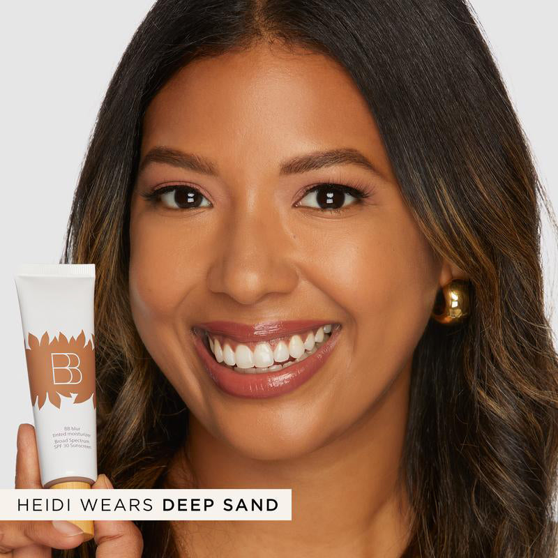 blur tinted moisturizer with blush free SPF 30 - instantly brightens, hydrates & smooths your skin.