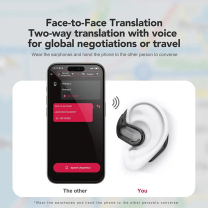 XT66PRO AI Translator Earbuds – 135+ Languages, Waterproof, 90H Battery, ASMR Headset