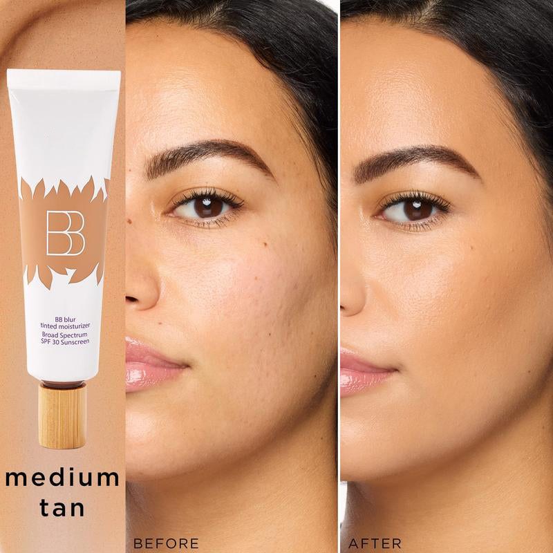 blur tinted moisturizer with blush free SPF 30 - instantly brightens, hydrates & smooths your skin.