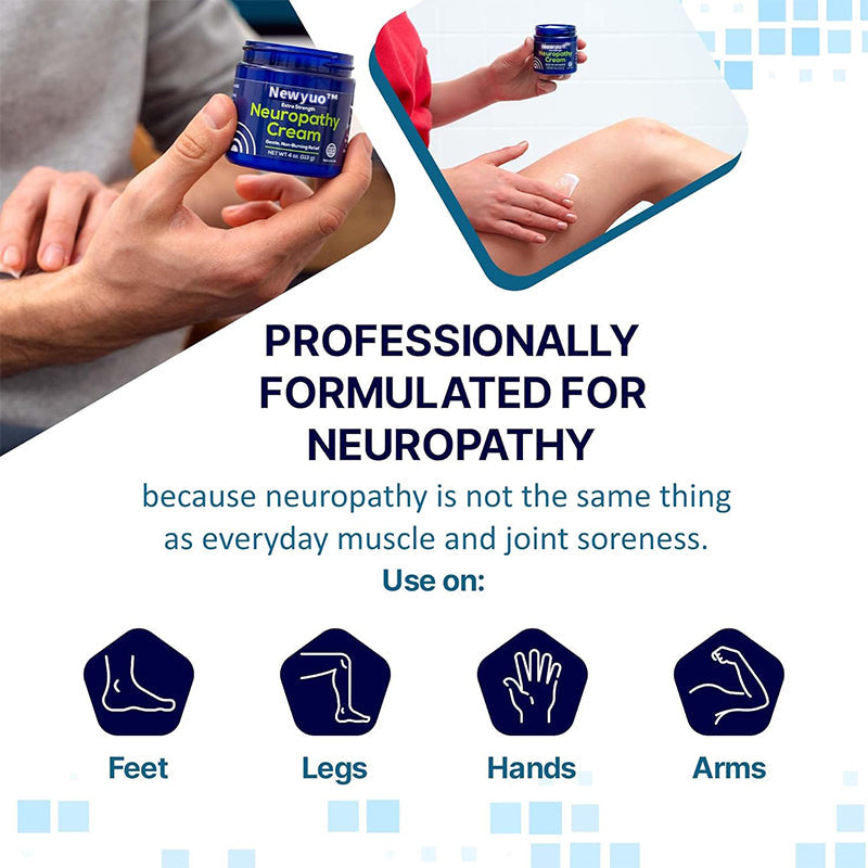 🔥Newyuo™ Neuropathy Relief Cream, Pain Relief for Feet, Toes, Legs, Hands & Arms