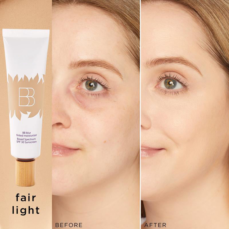 blur tinted moisturizer with blush free SPF 30 - instantly brightens, hydrates & smooths your skin.