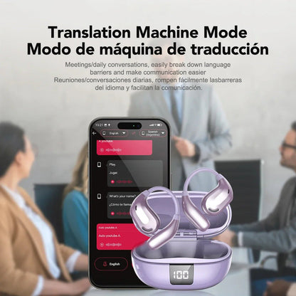 XT66PRO AI Translator Earbuds – 135+ Languages, Waterproof, 90H Battery, ASMR Headset