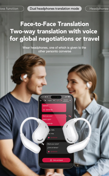 XT66PRO AI Translator Earbuds – 135+ Languages, Waterproof, 90H Battery, ASMR Headset