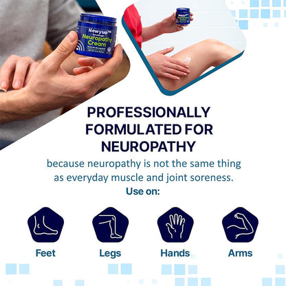 🔥Newyuo™ Neuropathy Relief Cream, Pain Relief for Feet, Toes, Legs, Hands & Arms