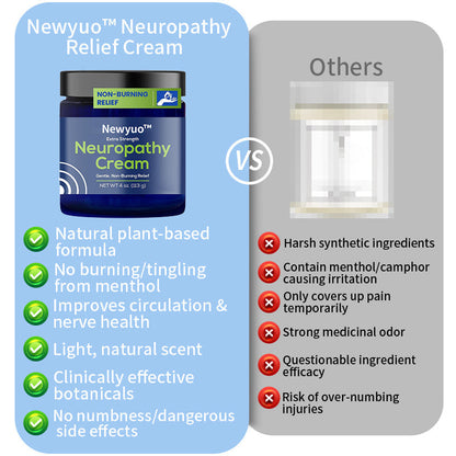 🔥Newyuo™ Neuropathy Relief Cream, Pain Relief for Feet, Toes, Legs, Hands & Arms